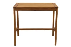 Clearance Miliboo Mesa alta de jardín rectangular de madera maciza 120 cm AKIS