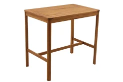 Clearance Miliboo Mesa alta de jardín rectangular de madera maciza 120 cm AKIS