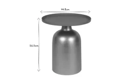 Online Miliboo Mesa auxiliar de diseño redondo de metal dorado con tablero blanco mate RAMSES