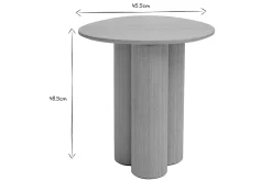 Clearance Miliboo Mesa auxiliar de madera clara HOLLEN