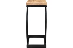 Discount Miliboo Mesa auxiliar en acacia y metal negro BREAK