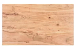 Discount Miliboo Mesa auxiliar en acacia y metal negro BREAK