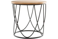 Best Miliboo Mesa auxiliar madera y metal 42cm LACE