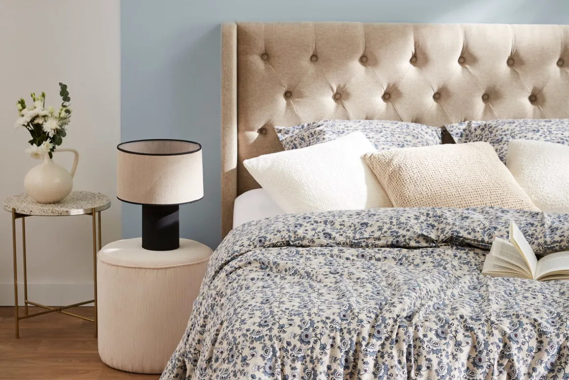 Online Miliboo Mesa auxiliar redonda de terrazo y metal dorado 40 cm diám. MEZZO