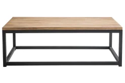 Best Sale Miliboo Mesa baja industrial de madera y metal FACTORY