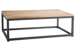 Best Sale Miliboo Mesa baja industrial de madera y metal FACTORY