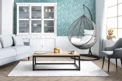 Best Sale Miliboo Mesa baja industrial de madera y metal FACTORY
