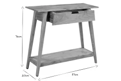 Sale Miliboo Mesa consola de acacia maciza 90 cm FRANKLIN