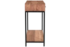 Cheap Miliboo Mesa consola de acacia y metal con 2 cajones 80 cm AXELLE