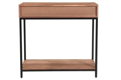 Cheap Miliboo Mesa consola de acacia y metal con 2 cajones 80 cm AXELLE