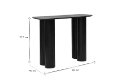 Flash Sale Miliboo Mesa consola de diseño de madera negra 100 cm FOLEEN