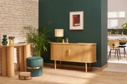Hot Miliboo Mesa consola de diseño de madera clara 100 cm FOLEEN