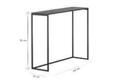 Online Miliboo Mesa consola industrial metal negro L100 cm KARL
