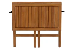Clearance Miliboo Mesa de balcón plegable de madera maciza 80 cm CARMEN