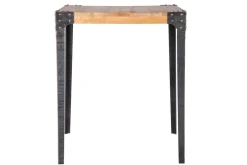 Online Miliboo Mesa de bar cuadrada diseño industrial madera y metal MADISON