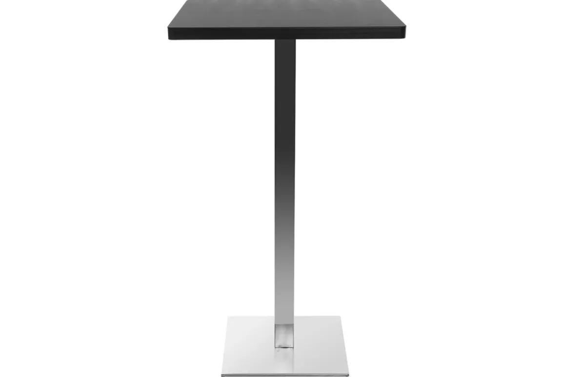 Hot Miliboo Mesa de bar diseño cuadrado negro pata central JORY