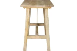 Store Miliboo Mesa de bar en mango macizo y metal dorado L130 cm MARGHA