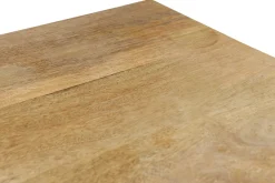 Store Miliboo Mesa de bar en mango macizo y metal dorado L130 cm MARGHA