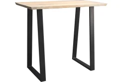 Store Miliboo Mesa de bar en mango y metal negro L120 cm VIJAY