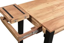 Sale Miliboo Mesa de bar extensible en acacia y metal L80-135 cm TRAP