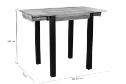 Sale Miliboo Mesa de bar extensible en acacia y metal L80-135 cm TRAP