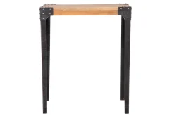 Best Sale Miliboo Mesa de bar rectangular diseño industrial madera y metal MADISON