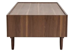 Cheap Miliboo Mesa de centro con cajones de madera oscura 120 cm SANAA
