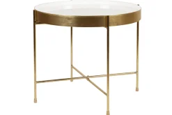 Best Sale Miliboo Mesa de centro con tablero reversible azul petróleo y blanco SATEEN
