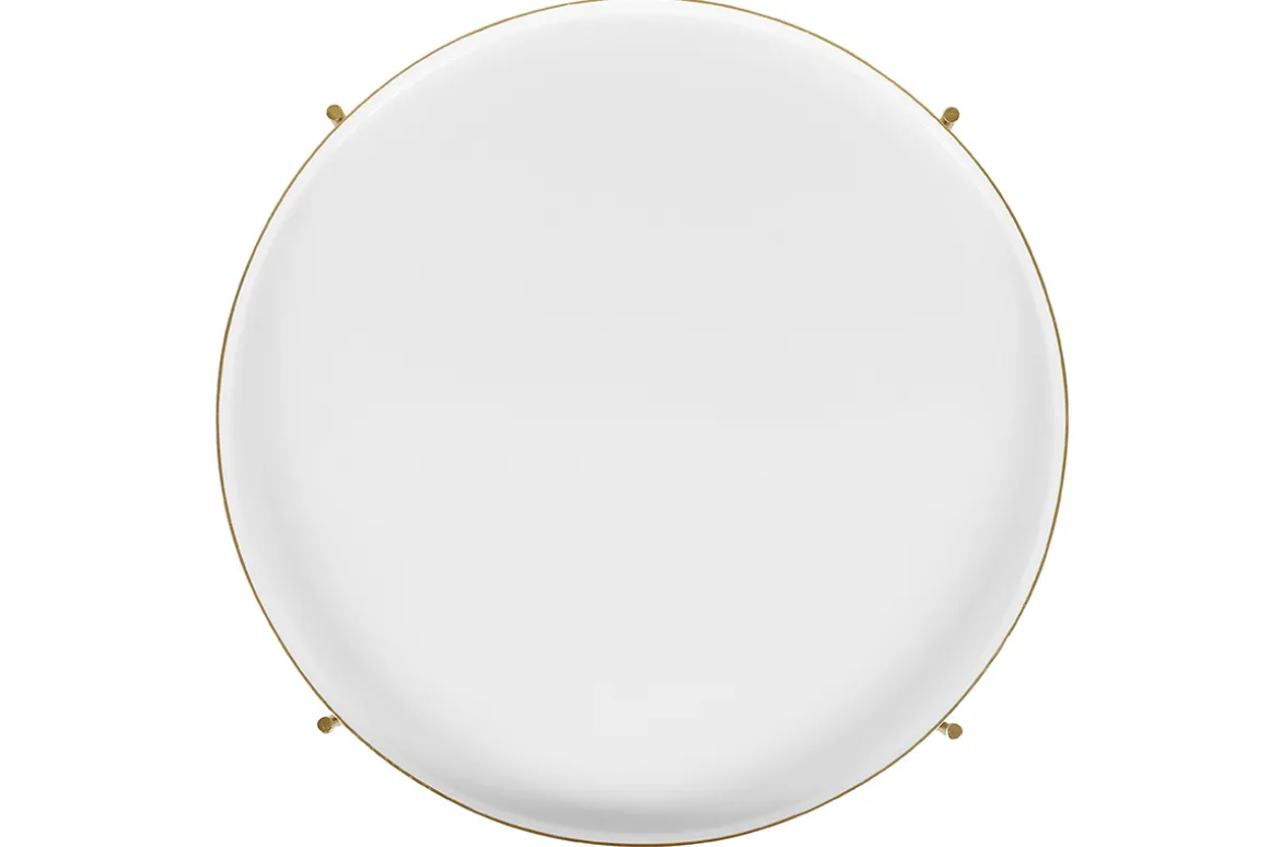 Best Sale Miliboo Mesa de centro con tablero reversible azul petróleo y blanco SATEEN