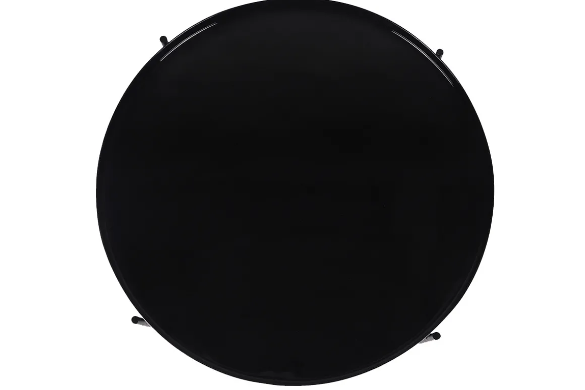 Discount Miliboo Mesa de centro con tablero reversible azul petróleo y negro SATEEN