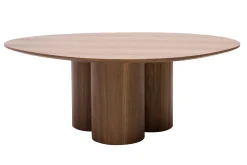 Cheap Miliboo Mesa de centro de diseño de nogal oscura 100 cm HOLLEN