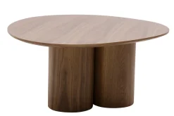 Cheap Miliboo Mesa de centro de diseño de nogal oscura 100 cm HOLLEN