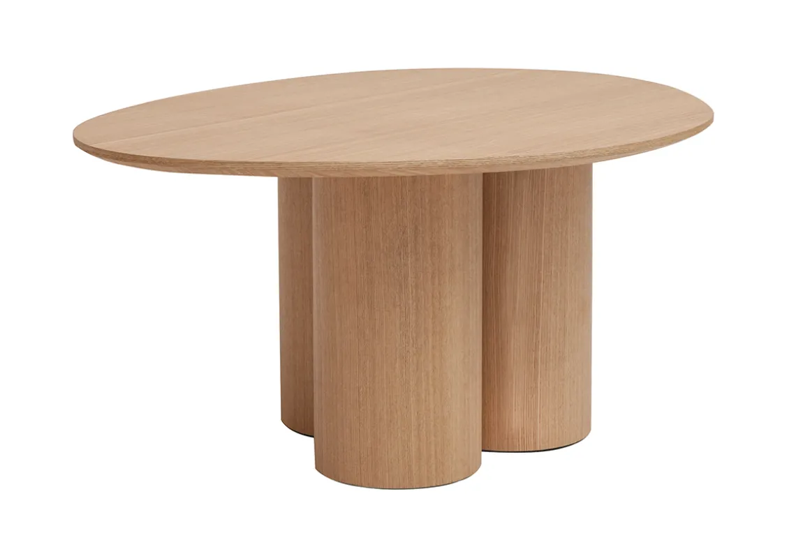Store Miliboo Mesa de centro de diseño de madera clara HOLLEN