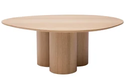 Fashion Miliboo Mesa de centro de diseño de madera clara 100 cm HOLLEN
