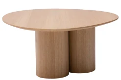 Fashion Miliboo Mesa de centro de diseño de madera clara 100 cm HOLLEN