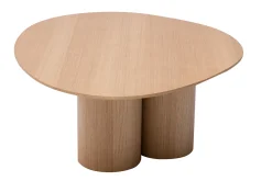 Fashion Miliboo Mesa de centro de diseño de madera clara 100 cm HOLLEN