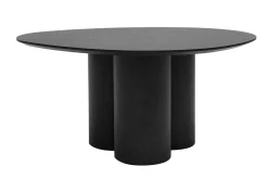 Discount Miliboo Mesa de centro de diseño de madera negra 78 cm HOLLEN
