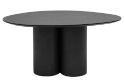 Discount Miliboo Mesa de centro de diseño de madera negra 78 cm HOLLEN