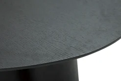Discount Miliboo Mesa de centro de diseño de madera negra 78 cm HOLLEN