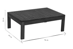 Outlet Miliboo Mesa de centro de jardín de madera maciza 90 cm SALVADOR
