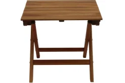 Shop Miliboo Mesa de centro de jardín plegable de madera maciza 40 x 40 cm ITZA