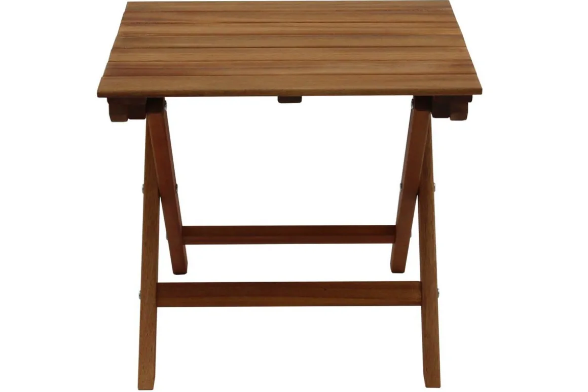Shop Miliboo Mesa de centro de jardín plegable de madera maciza 40 x 40 cm ITZA