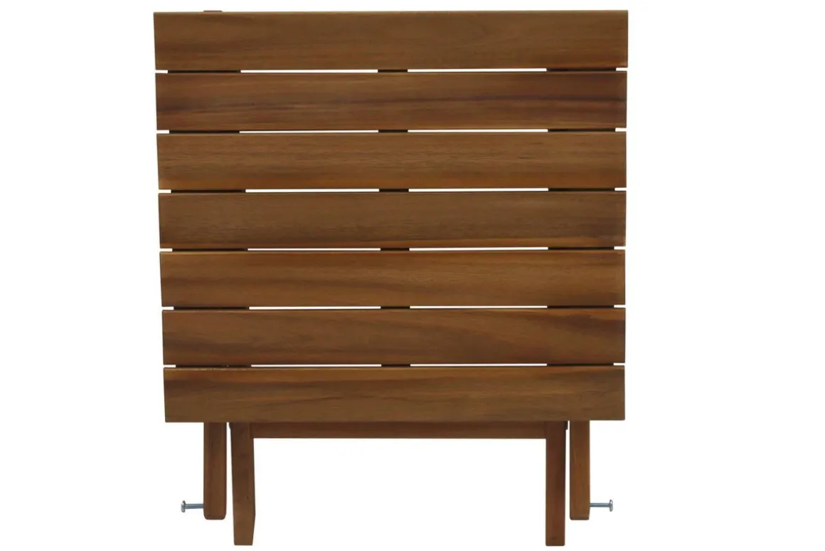 Shop Miliboo Mesa de centro de jardín plegable de madera maciza 40 x 40 cm ITZA