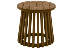 Online Miliboo Mesa de centro de jardín redonda de madera maciza 40 cm - NASSAU
