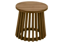 Online Miliboo Mesa de centro de jardín redonda de madera maciza 40 cm - NASSAU