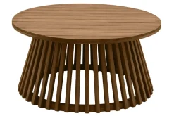 Clearance Miliboo Mesa de centro de jardín redonda de madera maciza 80 cm - NASSAU