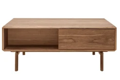 Best Miliboo Mesa de centro de nogal con almacenaje 100 cm SUVA