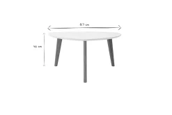 Shop Miliboo Mesa de centro diseño blanco L80 cm EKKA