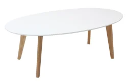 Hot Miliboo Mesa de centro diseño blanco L120 cm EKKA