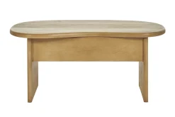 Fashion Miliboo Mesa de centro elevable con almacenaje de madera maciza de mango 95 cm KOKOA